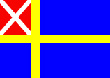 Schwedische Flagge mit dänischem Danebrog